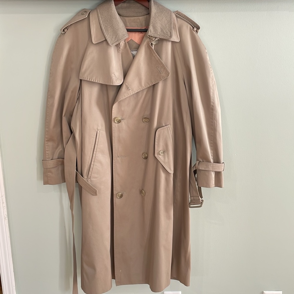 Kenneth Roberts for Dragon Harbor Men's Trench Coat Jacket. Olive Green. Size 38